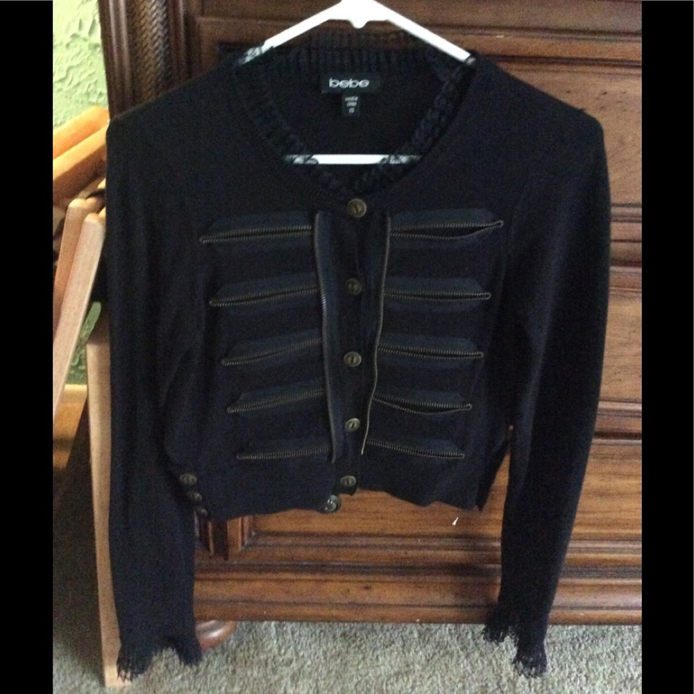 Bebe Military Style Sweater NWOT